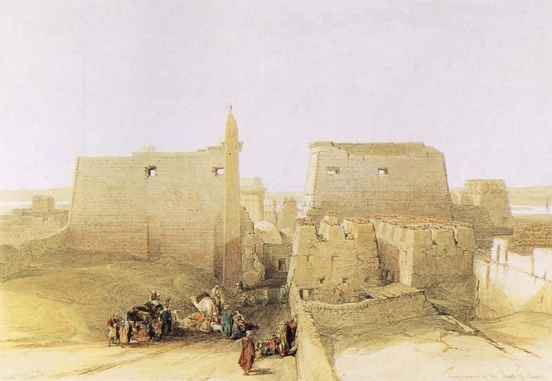 David Roberts Main Entrance to the Temple at Luxor oil painting picture